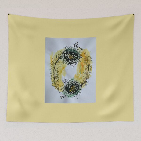 Item preview, Mandala feather watercolor sketch designed and sold by Arteaventura.