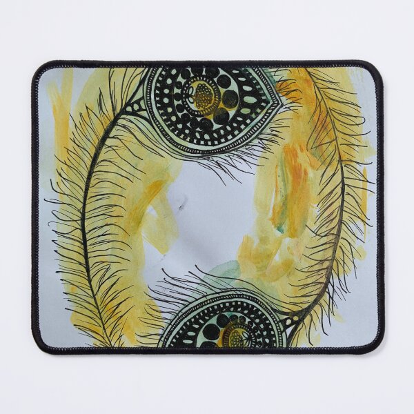 Item preview, Mandala feather watercolor sketch designed and sold by Arteaventura.