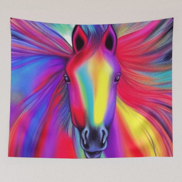 Item preview, multicolored equine designed and sold by Merelita.