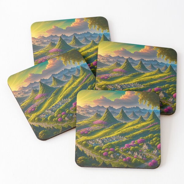 Item preview, A Vibrant, Sun-dappled Fairy Village Nestled in a Lush, Green Forest Ai Generated Art designed and sold by AiGens.