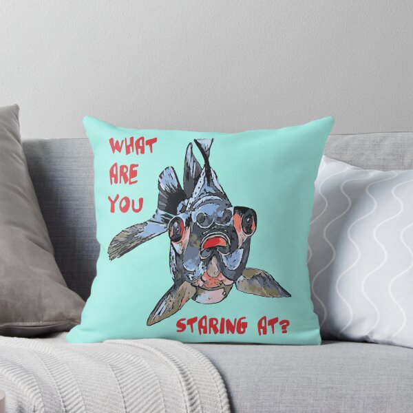 Item preview, Goldfish And Fun What Are You Staring At Quote designed and sold by taiche.