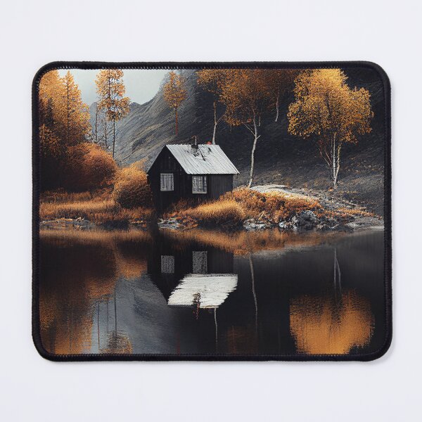 Item preview, Nordic Autumn Cottage Superb Minimalism Landscape Art designed and sold by Abili-Tees.