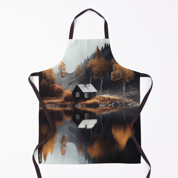 Item preview, Nordic Autumn Cottage Superb Minimalism Landscape Art designed and sold by Abili-Tees.