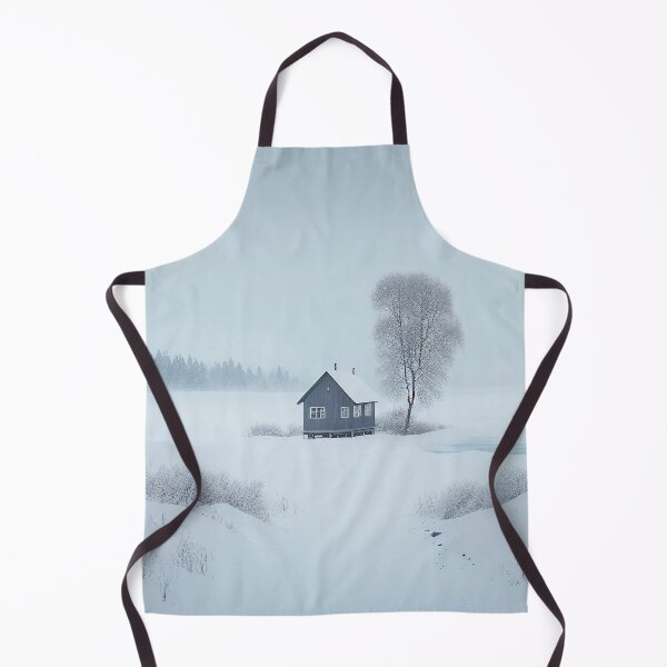 Item preview, Scandinavian Style Winter Landscape with House and Tree designed and sold by Abili-Tees.