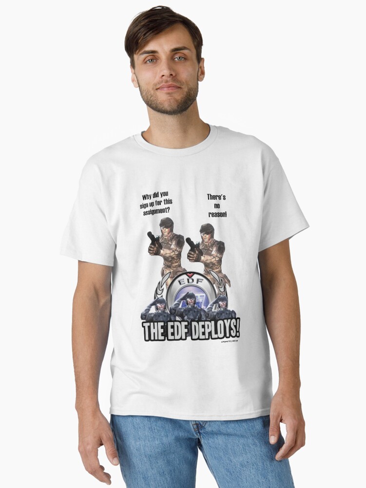 Earth Defense Force Ranger talk Earth Defense Force EDF E.D.F. Classic T-Shirt