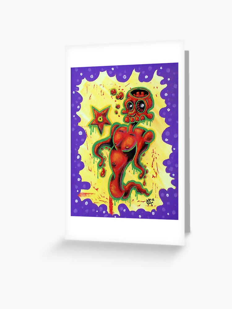 Thumbnail 1 of 2, Greeting Card, Skullopod designed and sold by mistertengu74.