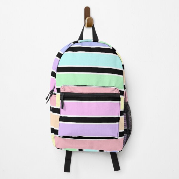 Item preview, Pastel Rainbow, Black, and White Stripes designed and sold by BeJolley.