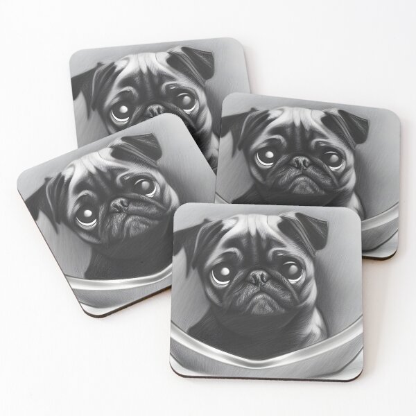 Item preview, Dog Bowls. Pug in a bowl. Cute Pug. Sketch Pug. designed and sold by Doggymadness.