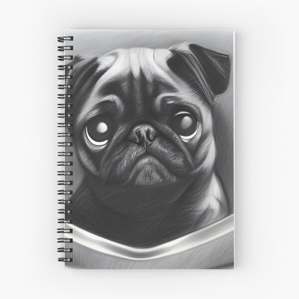 Item preview, Dog Bowls. Pug in a bowl. Cute Pug. Sketch Pug. designed and sold by Doggymadness.