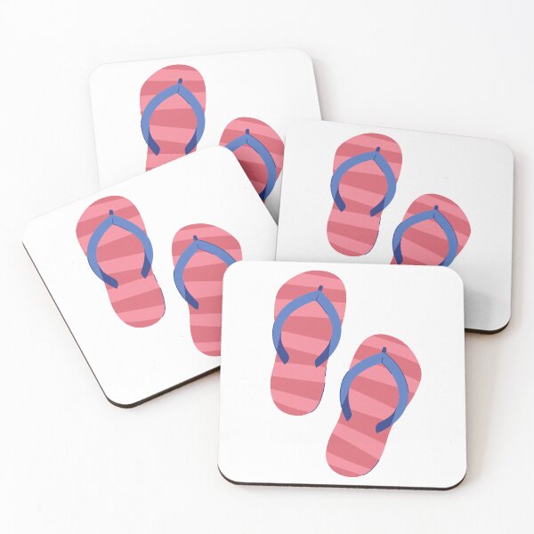 Item preview, Pink Flip Flops / Thongs designed and sold by KatsCanvas.