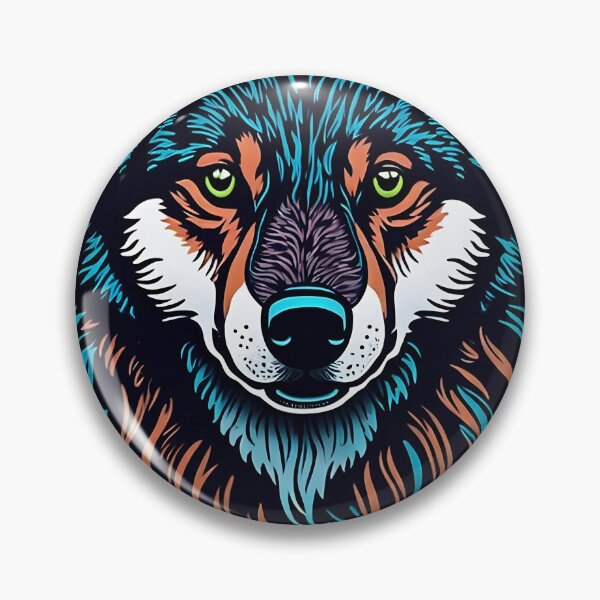 Item preview, A wolf with personality and colorful fur, with a slightly fierce appearance but actually has a desire for understanding in its heart. designed and sold by SurrealAnimals.