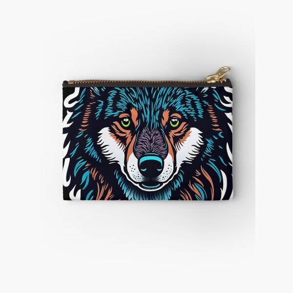Item preview, A wolf with personality and colorful fur, with a slightly fierce appearance but actually has a desire for understanding in its heart. designed and sold by SurrealAnimals.