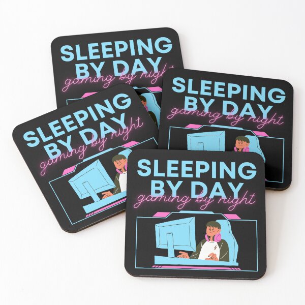 Item preview, Sleeping By Day Gaming By Night-Gaming Addict designed and sold by letsgetinspired.