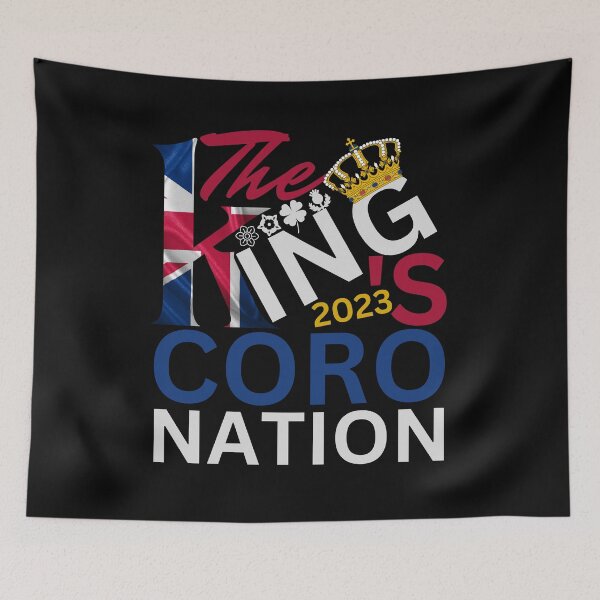 Item preview, King Charles Coronation 2023 Distressed Union Jack the flora of the four nations of the United Kingdom designed and sold by selfesteeem.