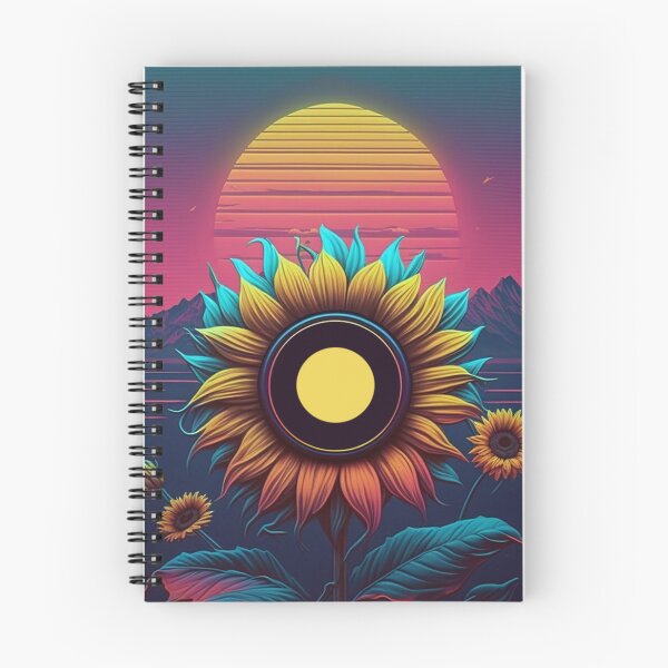 Item preview, 80s Synthwave Sunflowers designed and sold by RESToRAPTOR.