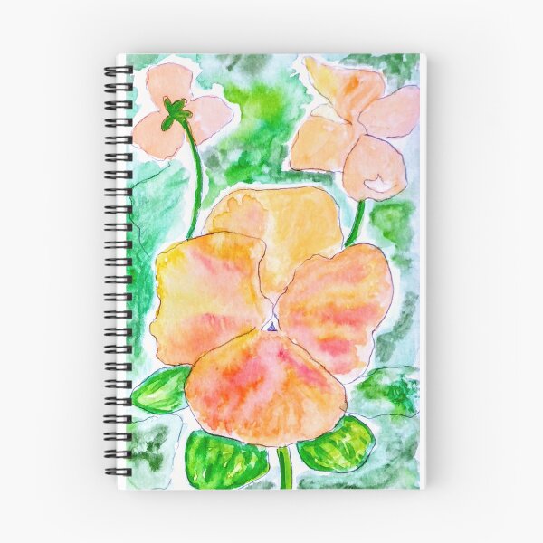 Item preview, Watercolor Orange Gold Pansy Art Card designed and sold by EtegamiJourney.