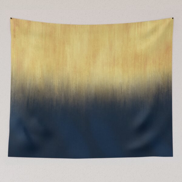 Item preview, Modern Golden Blue Brushstrokes designed and sold by NdesignTrend.