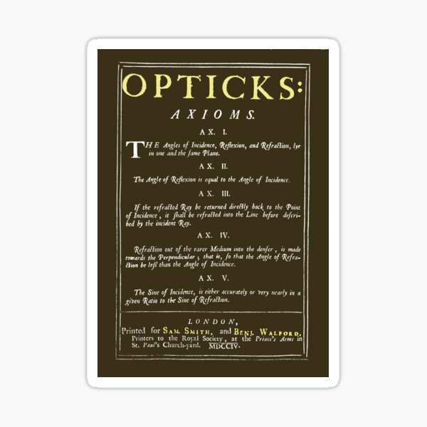 Item preview, Antique Physics: Newton's Optics axioms designed and sold by AntiqueScience.