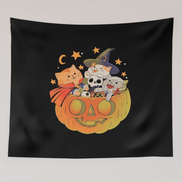 Item preview, Pumpkin and cats designed and sold by ppmid.