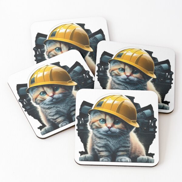 Item preview, catswithhardhats cute designed and sold by UK-DEVISER.