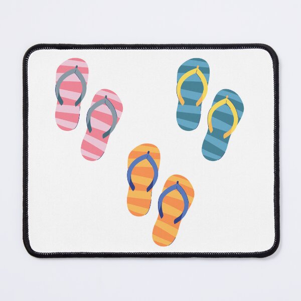 Item preview, Pink, Orange and Blue Flip Flops / Thongs designed and sold by KatsCanvas.