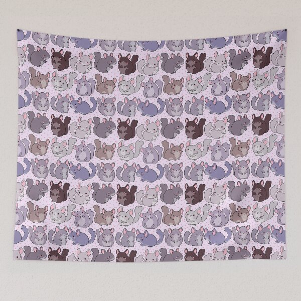 Item preview, Cute chinchillas pattern  designed and sold by Yarafantasyart.