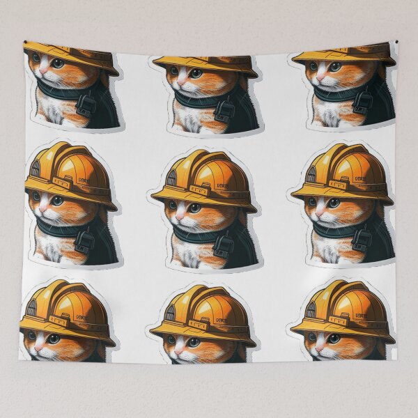 Item preview, catswithhardhats cute designed and sold by UK-DEVISER.