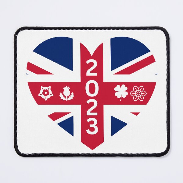 Item preview, King Charles Coronation 2023 Distressed Union Jack the flora of the four nations of the United Kingdom designed and sold by selfesteeem.