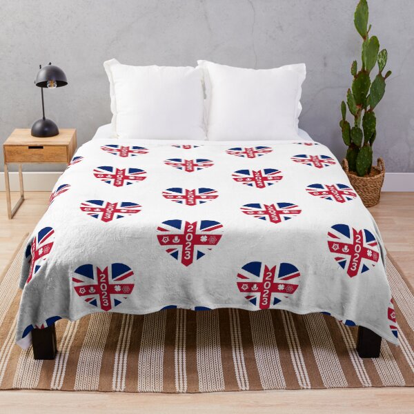 Item preview, King Charles Coronation 2023 Distressed Union Jack the flora of the four nations of the United Kingdom designed and sold by selfesteeem.