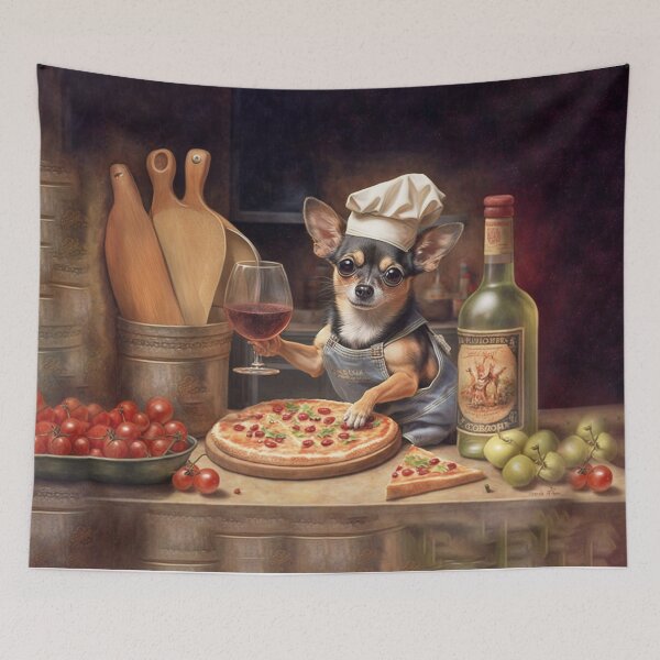 Item preview, Chihuahua Dog Pizza Chef designed and sold by candiscamera.