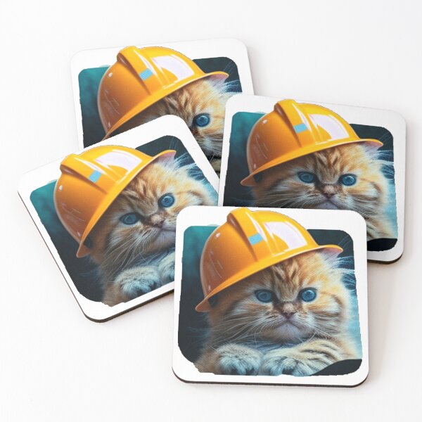 Item preview, catswithhardhats cute designed and sold by UK-DEVISER.
