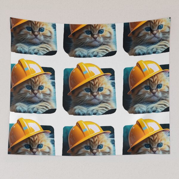 Item preview, catswithhardhats cute designed and sold by UK-DEVISER.