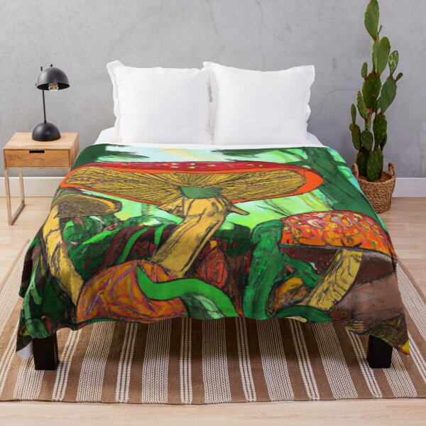 Item preview, Colorful mushrooms in a forest designed and sold by MarcelSchubert5.