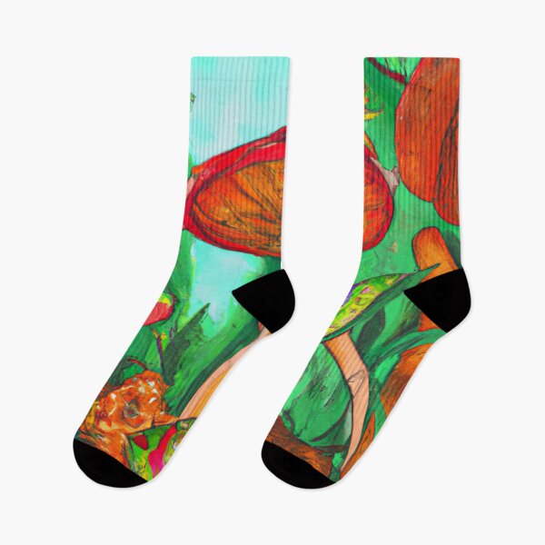 Item preview, red mushrooms in the green forest designed and sold by MarcelSchubert5.
