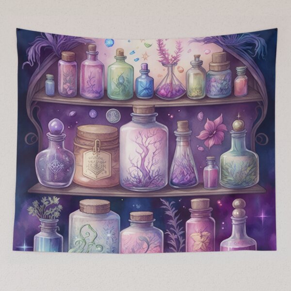 Item preview, Witchy Pastel Goth Apothecary Potion Bottles designed and sold by MoonBohemian.
