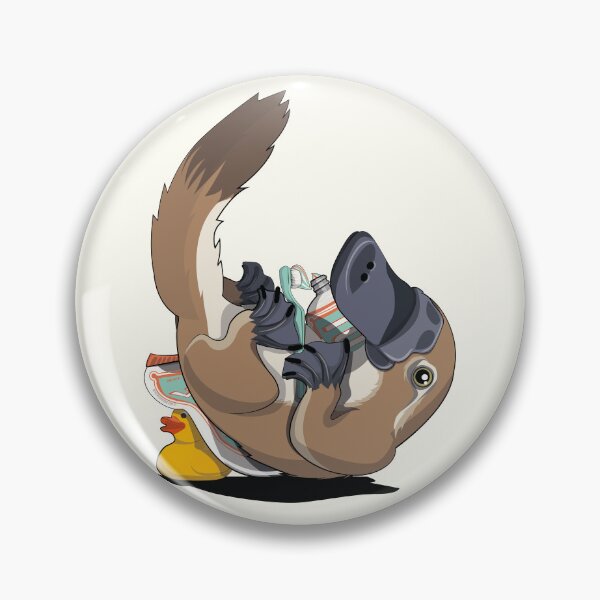 Item preview, Platypus Cleaning teeth, funny animal bathroom art designed and sold by Wyattdesign.