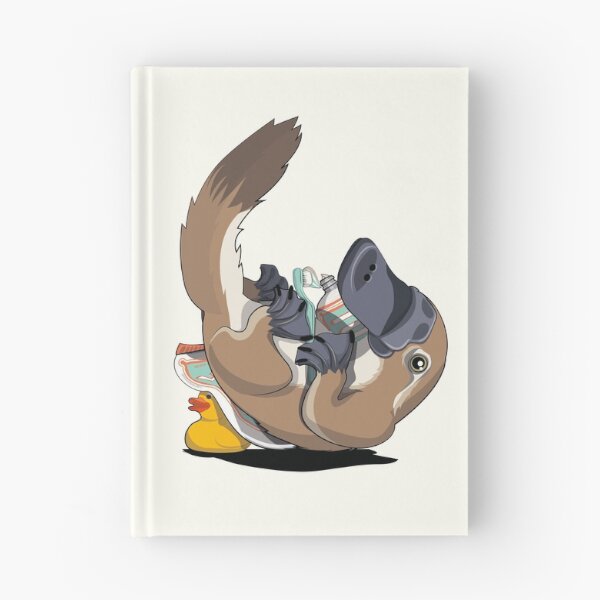 Item preview, Platypus Cleaning teeth, funny animal bathroom art designed and sold by Wyattdesign.