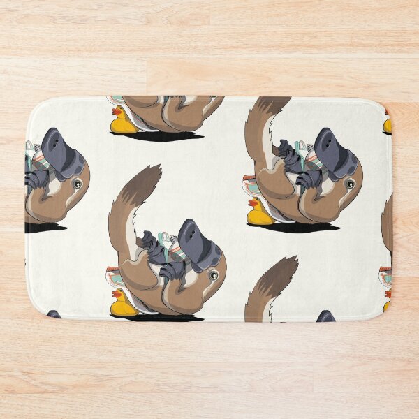 Item preview, Platypus Cleaning teeth, funny animal bathroom art designed and sold by Wyattdesign.