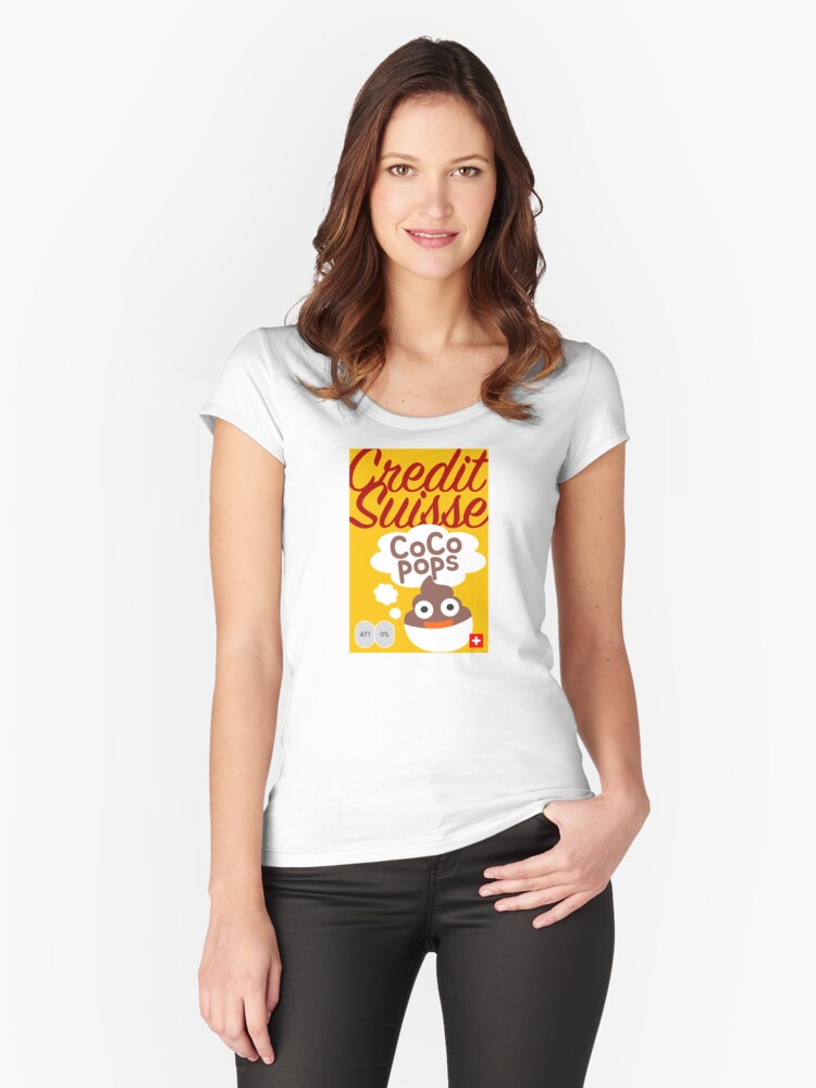 Thumbnail 1 of 3, Fitted Scoop T-Shirt, Credit Suisse CoCo Pops designed and sold by FTAlphaville.