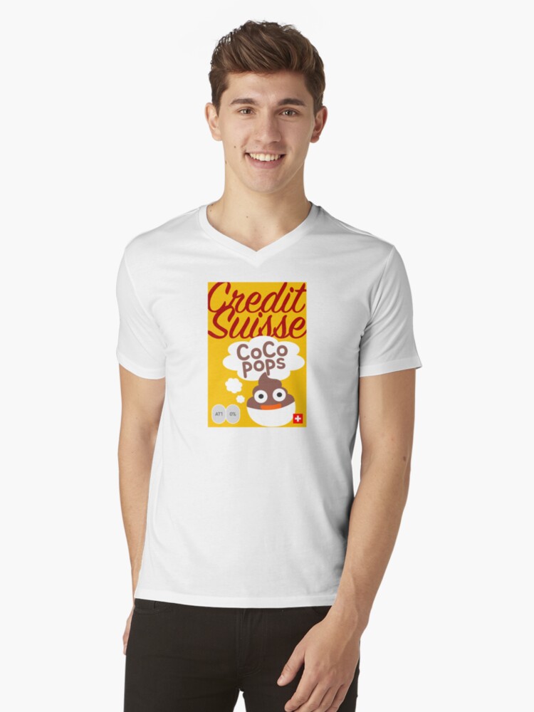 Thumbnail 1 of 3, V-Neck T-Shirt, Credit Suisse CoCo Pops designed and sold by FTAlphaville.