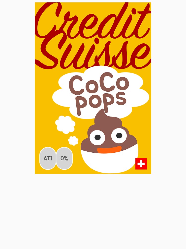 Thumbnail 3 of 3, Fitted V-Neck T-Shirt, Credit Suisse CoCo Pops designed and sold by FTAlphaville.