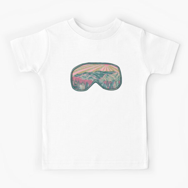 Goggles with a view - pastels Kids T-Shirt