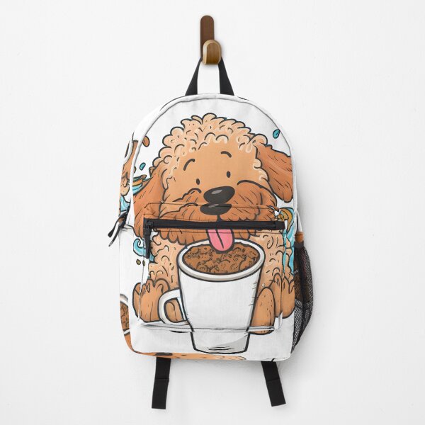 Item preview, Cute puppy coffee addict happy dog art designed and sold by Keni-shop.