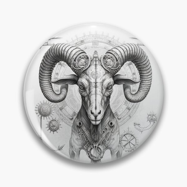 Item preview, Steampunk Astrology (Aries) #2 - Sticker and T-Shirt Design designed and sold by MindAsylum.