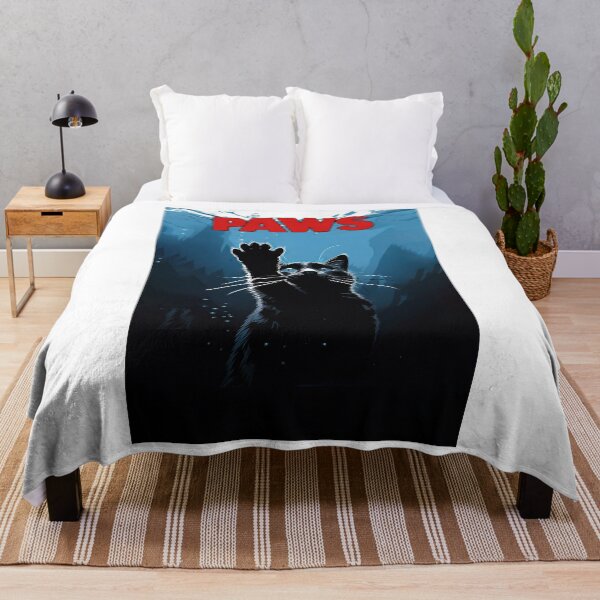 Item preview, Paws - Funny Black Cat Movie Poster - Jaws - Cute Cat designed and sold by JustSimpleUK.