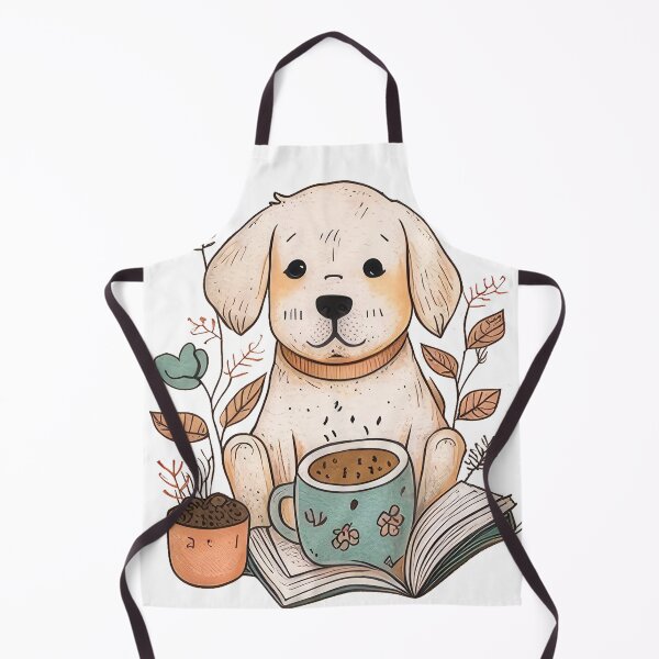 Item preview, Cute puppy coffee addict happy dog art designed and sold by Keni-shop.