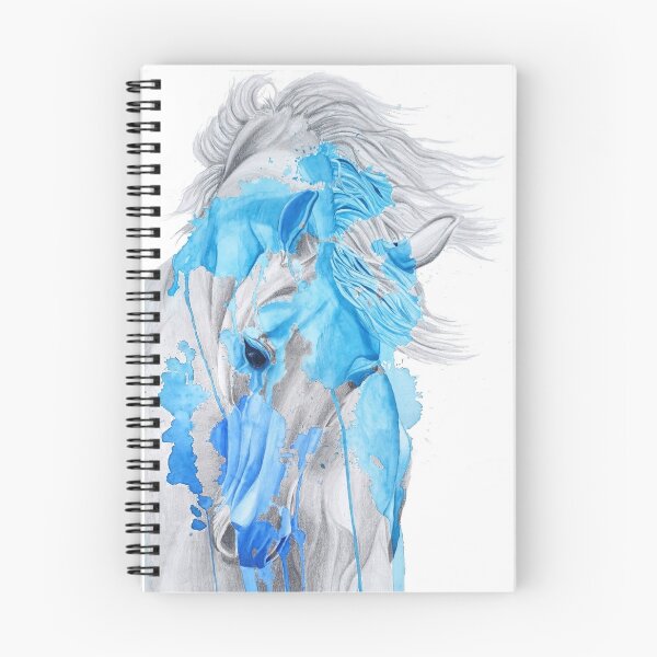 Artikelvorschau, Saphirblau Aquarell Hengst entworfen und verkauft von ArgamaArts.