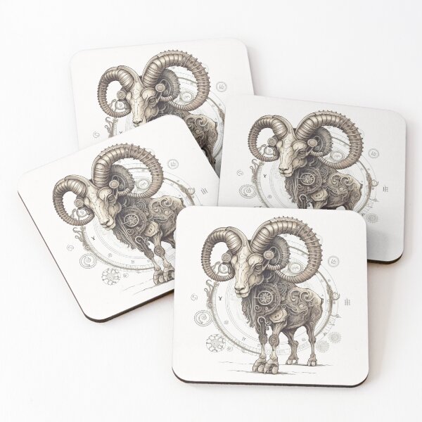 Item preview, Steampunk Astrology (Aries) #3 - Sticker and T-Shirt Design designed and sold by MindAsylum.