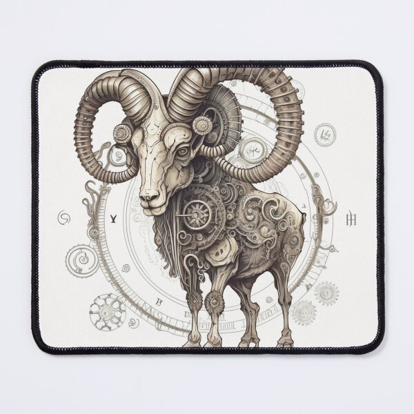 Item preview, Steampunk Astrology (Aries) #3 - Sticker and T-Shirt Design designed and sold by MindAsylum.