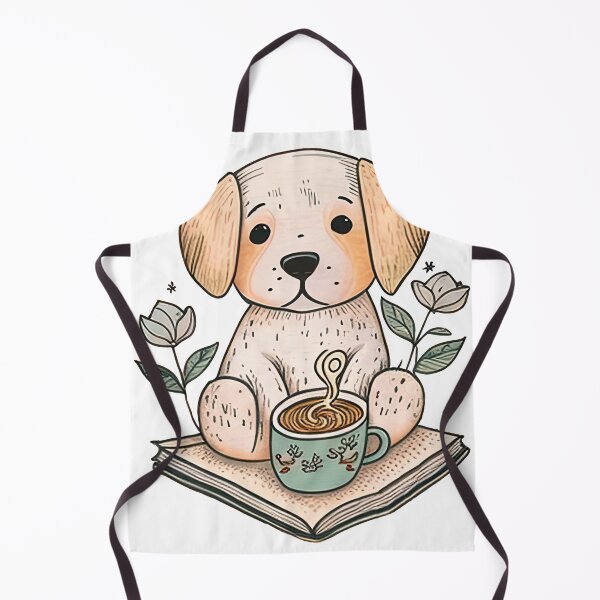 Item preview, Cute puppy coffee addict happy dog art designed and sold by Keni-shop.